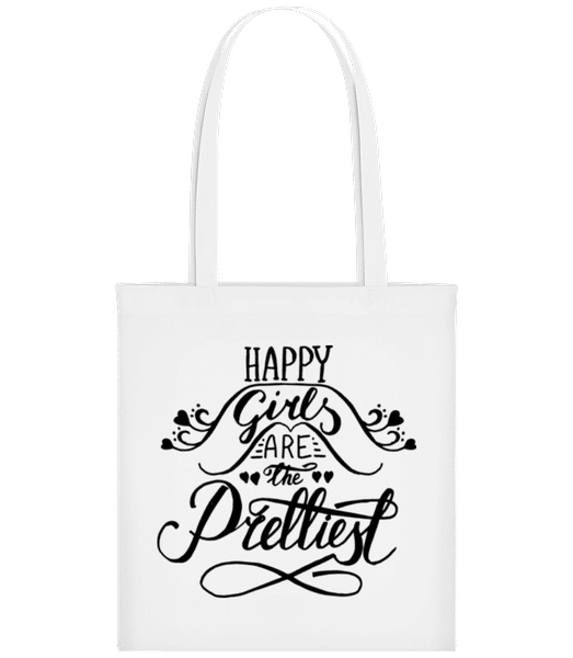 Aperçu: Happy Girls Are The Prettiest - Tote Bag - Blanc - Devant