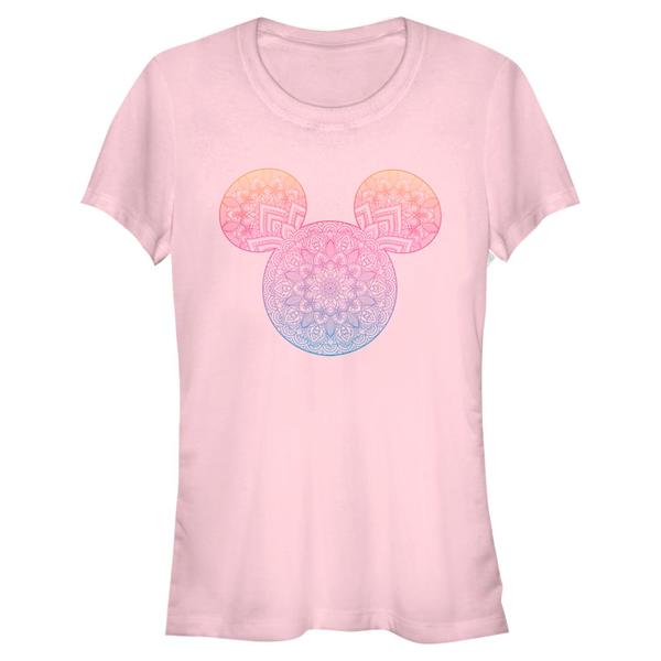 Aperçu: Disney - Mickey Mouse - Mickey Mandala Fill - Femme T-shirt - Rose - Devant