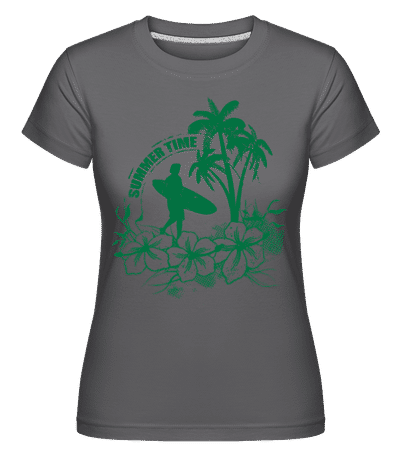 Summer Time Logo -  Shirtinator Women's T-Shirt - Anthracite - Front