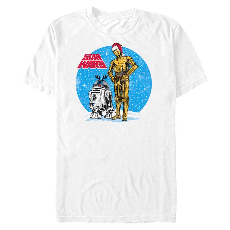 Vista previa: Star Wars - Skupina Snow Bros - Navidad - Hombres Camiseta - Blanco - delante