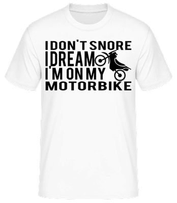 Dreaming Of My Motorbike - Männer Basic T-Shirt - Weiß - Vorne