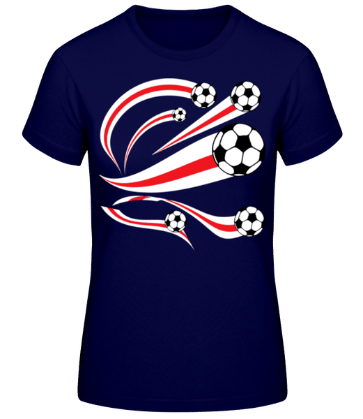 Preview: England flag football - Women's B&C T-Shirt - Navy - Front