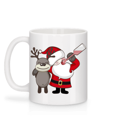 Fête De Noël - Mug en céramique blanc - Blanc - Derrière