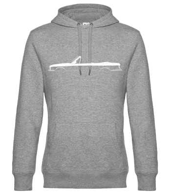 'BMW M3 Cabrio E30' Silhouette - Sweat à capuche standard homme - Gris chiné - Devant