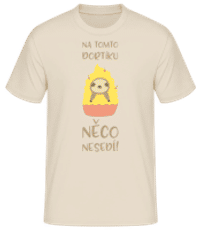 Na Tomto Dortíku Něco Nesedí - Pánské basic tričko - Krémová - Napřed