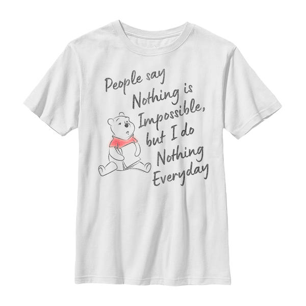 Preview: Disney - Winnie the Pooh - Medvídek Pú Nothing Is Impossible - Kids T-Shirt - White - Front