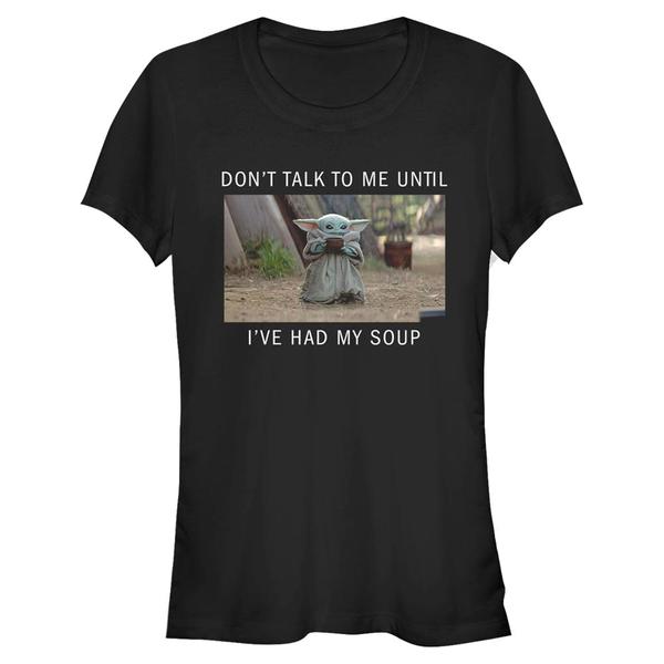 Aperçu: Star Wars - The Mandalorian - Yoda Need Soup - Femme T-shirt - Noir - Devant