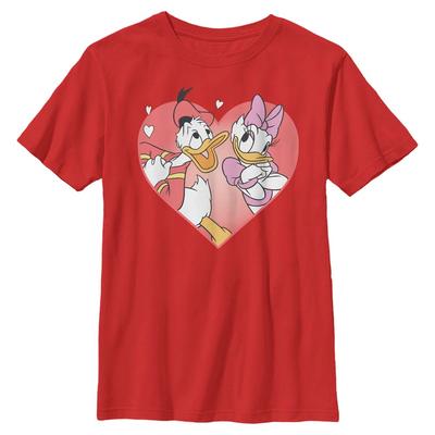 Disney Classics - Mickey Mouse - Donald & Daisy Donald And Daisy Love - Enfant T-shirt - Rouge - Devant