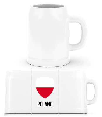 Poland - Jarra de cerveza - Blanco - delante