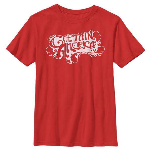 Aperçu: Marvel - Avengers - Captain America Vintage - Enfant T-shirt - Rouge - Devant