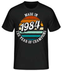 1984 The Year Of Champions - Pánske basic tričko - Čierna - Predné