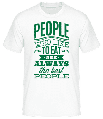 People Who Like To Eat - T-shirt standard Homme - Blanc - Devant