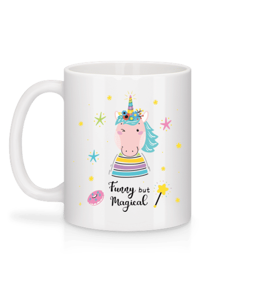 Aperçu: Funny But Magical - Mug en céramique blanc - Blanc - Derrière
