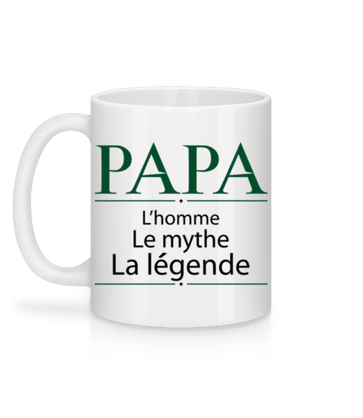 Aperçu: Papa La Légende - Mug en céramique blanc - Blanc - Derrière