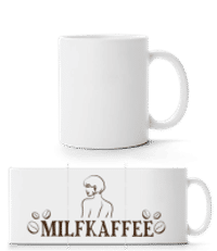 Milfkaffee - Panoramatasse - Weiß - Vorne