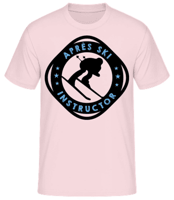 Apre`s Ski Instructor Ring - Camiseta básica para hombre - Rosa - delante