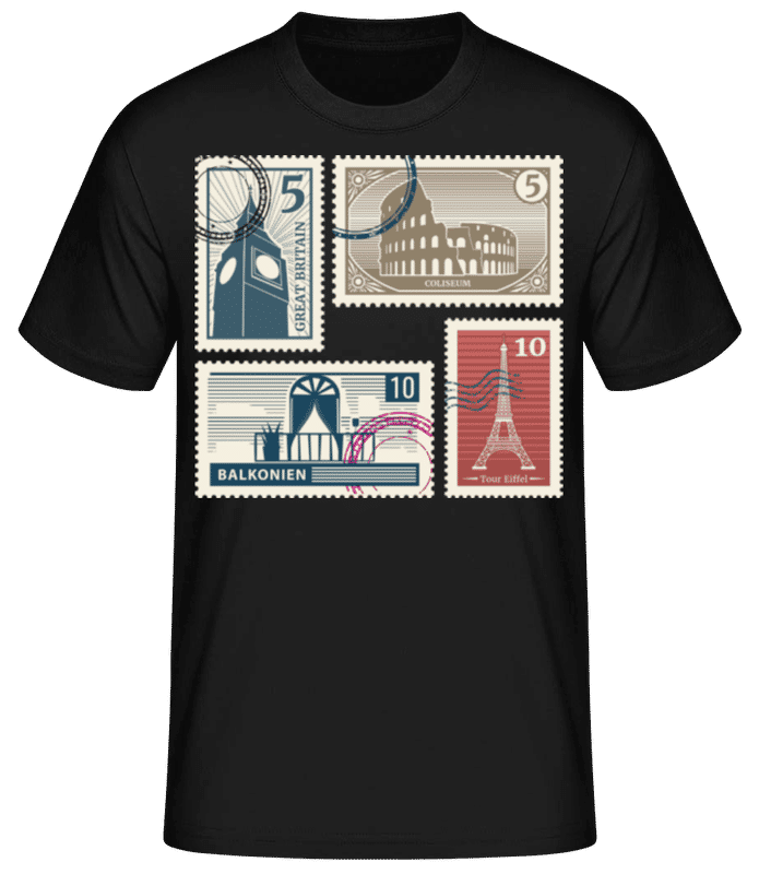 Vorschau: Metropole Balkonien - Männer Basic T-Shirt - Schwarz - Vorne