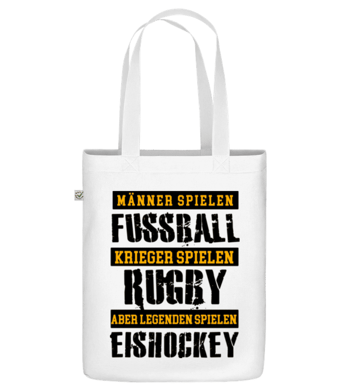 Vorschau: Legenden Spielen Eishockey - Bio Tasche - Weiß - Vorne