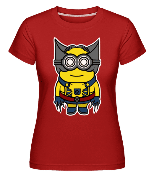 Aperçu: Minion Wolverin -  T-shirt Shirtinator femme - Rouge - Devant