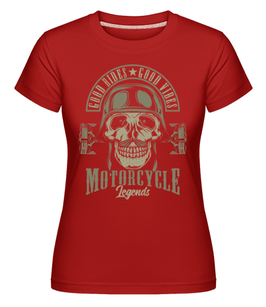Aperçu: Good Rides Good Vibes -  T-shirt Shirtinator femme - Rouge - Devant