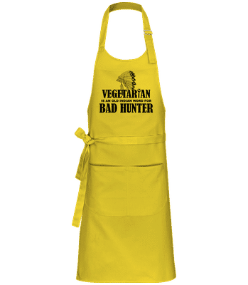Vegetarian Bad Hunter - Profi Kochschürze - Gelb - Vorne