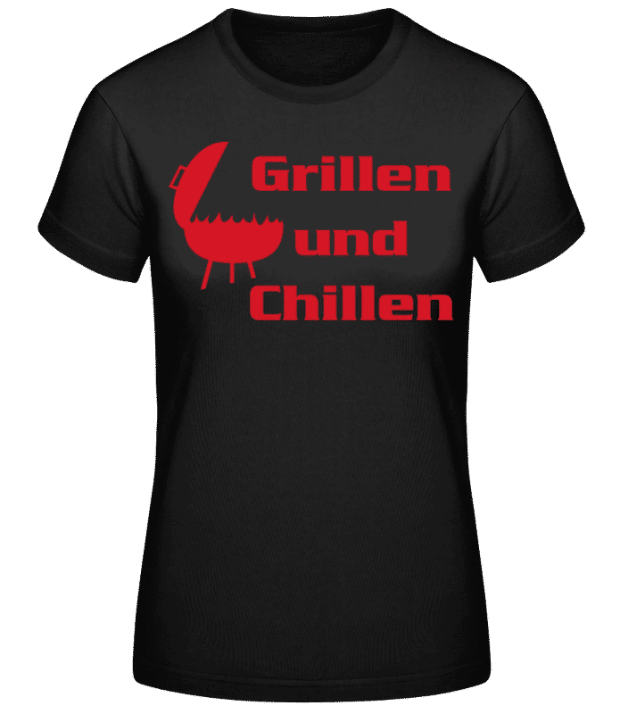Vorschau: Grillen Und Chillen - Frauen T-Shirt B&C - Schwarz - Vorne