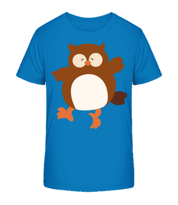 Kids Comic - Owl - Detské bio tričko Stanley Stella 2.0 - Kráľovská modrá - Predné