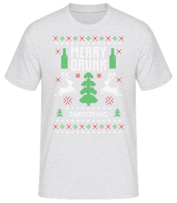 Merry Drunk Christmas - T-shirt standard Homme - Gris chiné - Devant