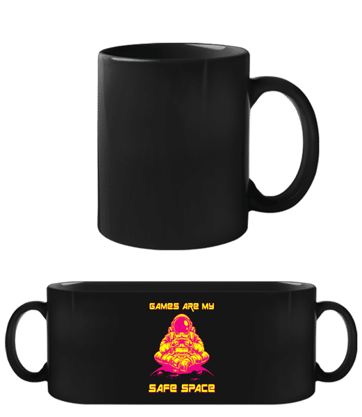 Aperçu: Games My Safe Space - Tasse Noire - Noir - Devant