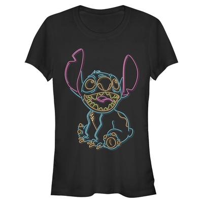 Disney Classics - Lilo & Stitch - Stitch Neon - Women's T-Shirt - Black - Front