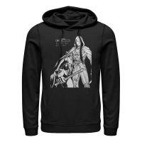 Marvel - Moon Knight - Moon Knight Mk Line Art Duo - Unisex Hoodie - Black - Front