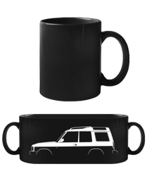 'Land Rover Discovery (1989)' Silhouette · Schwarze Tasse
