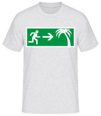 Emergency Exit Holidays - Camiseta básica para hombre - Gris moteado - delante