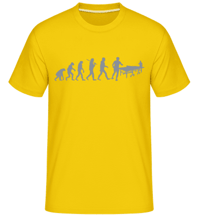 Evolution Of Table Tennis -  Shirtinator Men's T-Shirt - Golden yellow - Front