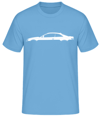 'Audi A5 8F' Silhouette - Pánske basic tričko - Svetlo modrá - Predné