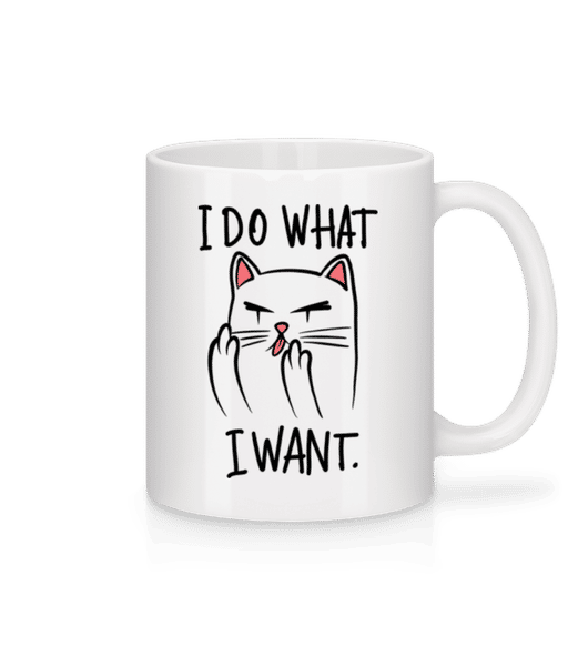 I Do What I Want - Mug en céramique blanc - Blanc - Devant