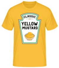 Classic Yellow Mustard - Männer Basic T-Shirt - Goldgelb - Vorne
