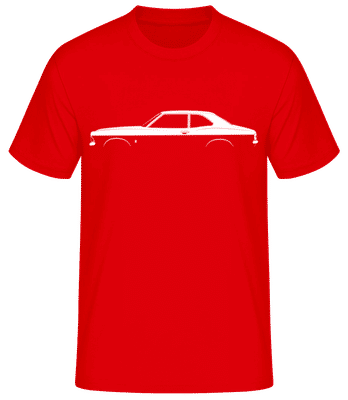 'Ford Cortina Mk III' Silhouette - Pánské basic tričko - Červená - Napřed