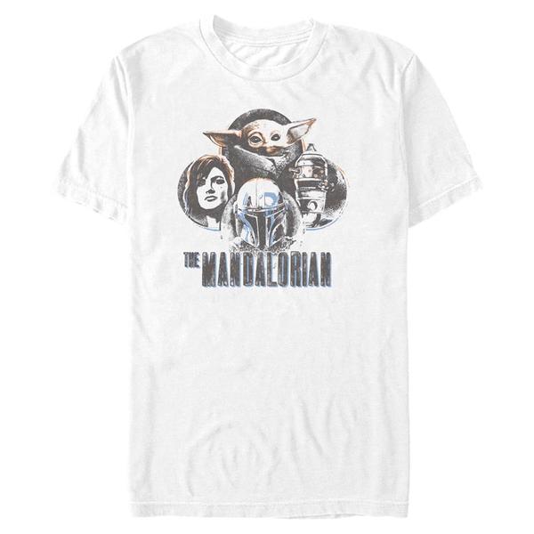 Aperçu: Star Wars - The Mandalorian - Skupina Mando Circles - Homme T-shirt - Blanc - Devant