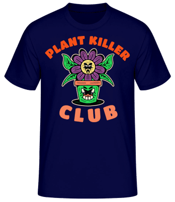 Plant Killer Club - Men's Basic T-Shirt - Navy - Front