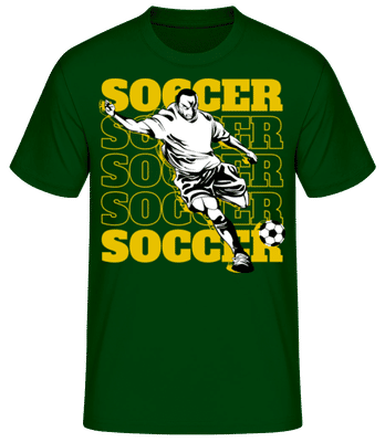 Soccer Player Yellow - Camiseta básica para hombre - Verde botella - delante