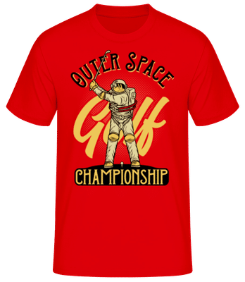 Space Golf Championship - Männer Basic T-Shirt - Rot - Vorne