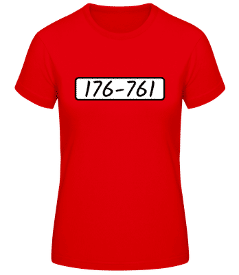 Les Rapetou 176-761 - T-shirt standard Femme - Rouge - Devant