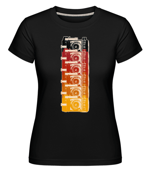 Aperçu: Caméra Popart Retro -  T-shirt Shirtinator femme - Noir - Devant