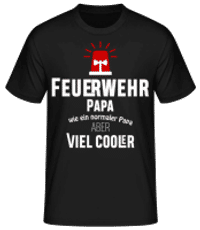 Cooler Feuerwehr Papa Weiß - Männer Basic T-Shirt - Schwarz - Vorne