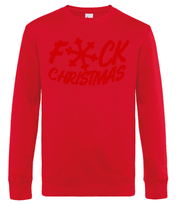 Fuck Christmas - Sweat-shirt standard pour homme - Rouge - Devant