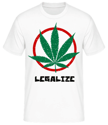 Cannabis Legalize Logo - T-shirt standard Homme - Blanc - Devant