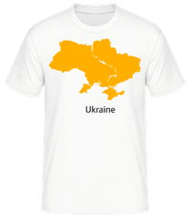 Ukraine Silhouette Yellow Letters · T-shirt homme B&C