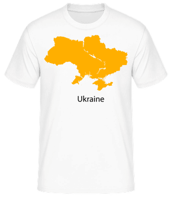 Ukraine Silhouette Yellow Letters - T-shirt standard Homme - Blanc - Devant