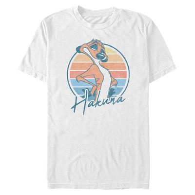 Disney - Le Roi lion - Timon Hakuna - Homme T-shirt - Blanc - Devant